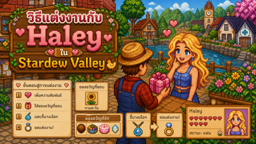 วิธีแต่งงานกับ Haley ใน Stardew Valley
