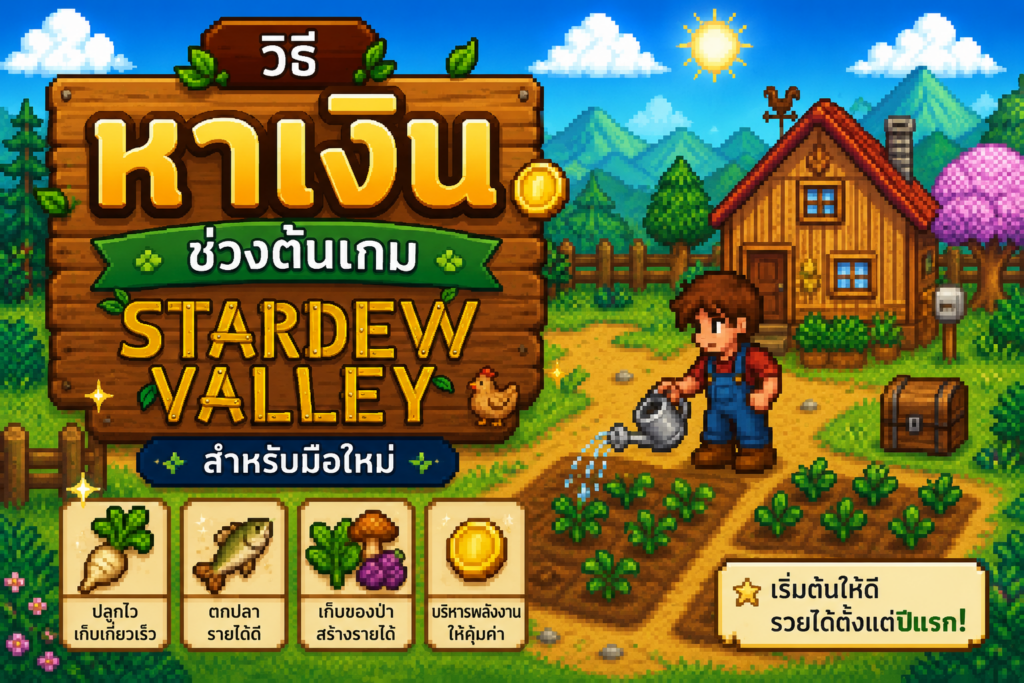 วิธีหาเงินช่วงต้นเกม Stardew Valley สำหรับมือใหม่